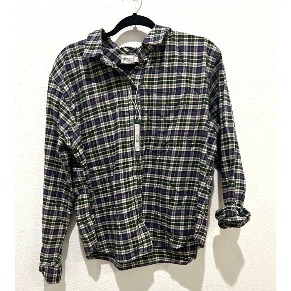 NEW Alpine Design Women's Flannel, Large, Navy/Cream Timberline Pld MSRP $48 - Picture 2 of 4